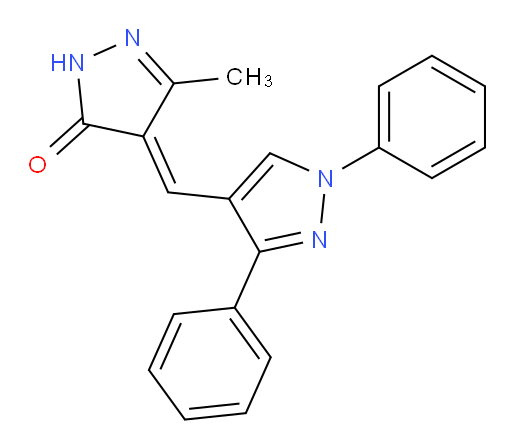 4-[(1,3-Diphenyl-1H-pyrazol-4-yl)methylene]-2,4-dihydro-5-methyl-3H-pyrazol-3-one (ACI)