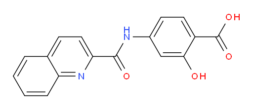 2-Hydroxy-4-[(2-quinolinylcarbonyl)amino]benzoic acid (ACI)