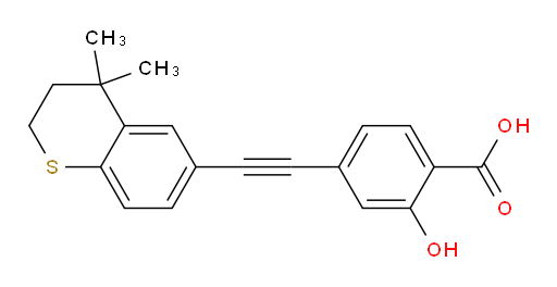 4-[2-(3,4-Dihydro-4,4-dimethyl-2H-1-benzothiopyran-6-yl)ethynyl]-2-hydroxybenzoic acid (ACI)