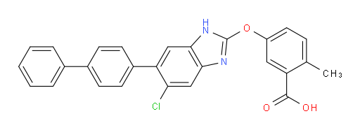 5-[(5-[1,1′-Biphenyl]-4-yl-6-chloro-1H-benzimidazol-2-yl)oxy]-2-methylbenzoic acid (ACI)