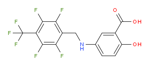 2-Hydroxy-5-[[[2,3,5,6-tetrafluoro-4-(trifluoromethyl)phenyl]methyl]amino]benzoic acid (ACI)