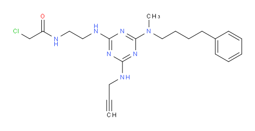 Acetamide, 2-chloro-N-[2-[[4-[methyl(4-phenylbutyl)amino]-6-(2-propyn-1-ylamino)-1,3,5-triazin-2-yl]amino]ethyl]- (ACI)