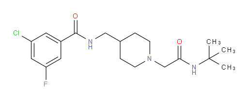 4-[[(3-Chloro-5-fluorobenzoyl)amino]methyl]-N-(1,1-dimethylethyl)-1-piperidineacetamide (ACI)