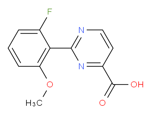 4-Pyrimidinecarboxylic acid, 2-(2-fluoro-6-methoxyphenyl)- (ACI)