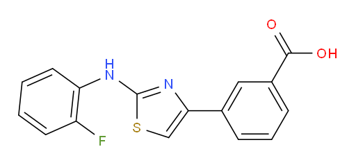 3-[2-[(2-Fluorophenyl)amino]-4-thiazolyl]benzoic acid (ACI)