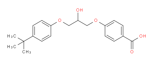 4-[3-[4-(1,1-Dimethylethyl)phenoxy]-2-hydroxypropoxy]benzoic acid (ACI)