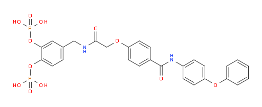 Benzamide, 4-[2-[[[3,4-bis(phosphonooxy)phenyl]methyl]amino]-2-oxoethoxy]-N-(4-phenoxyphenyl)- (ZCI)