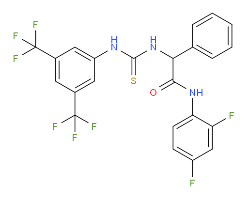α-[[[[3,5-Bis(trifluoromethyl)phenyl]amino]thioxomethyl]amino]-N-(2,4-difluorophenyl)benzeneacetamide (ACI)