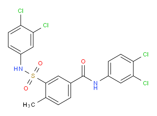 Benzamide, N-(3,4-dichlorophenyl)-3-[[(3,4-dichlorophenyl)amino]sulfonyl]-4-methyl- (ACI)