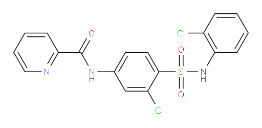 N-[3-Chloro-4-[[(2-chlorophenyl)amino]sulfonyl]phenyl]-2-pyridinecarboxamide (ACI)