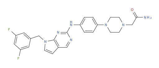 4-[4-[[7-[(3,5-Difluorophenyl)methyl]-7H-pyrrolo[2,3-d]pyrimidin-2-yl]amino]phenyl]-1-piperazineacetamide (ACI)