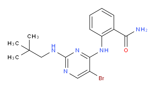 Benzamide, 2-[[5-bromo-2-[(2,2-dimethylpropyl)amino]-4-pyrimidinyl]amino]- (ACI)