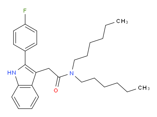 2-(4-Fluorophenyl)-N,N-dihexyl-1H-indole-3-acetamide (ACI)