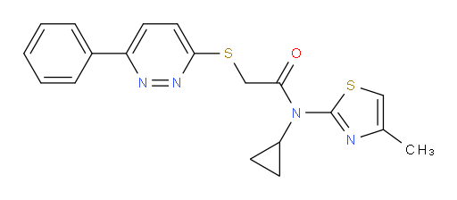 N-Cyclopropyl-N-(4-methyl-2-thiazolyl)-2-[(6-phenyl-3-pyridazinyl)thio]acetamide (ACI)