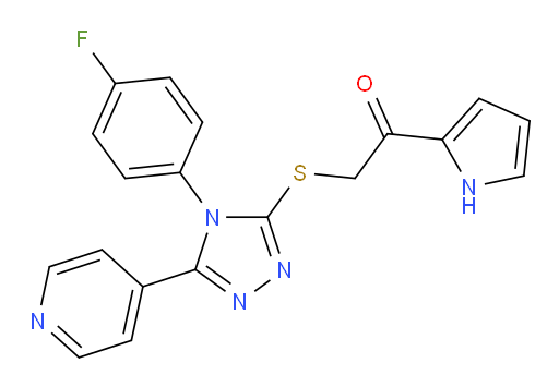 2-[[4-(4-Fluorophenyl)-5-(4-pyridinyl)-4H-1,2,4-triazol-3-yl]thio]-1-(1H-pyrrol-2-yl)ethanone (ACI)