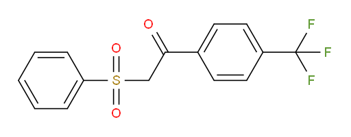 2-(Phenylsulfonyl)-1-[4-(trifluoromethyl)phenyl]ethanone (ACI)
