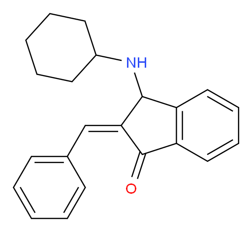 3-(Cyclohexylamino)-2,3-dihydro-2-(phenylmethylene)-1H-inden-1-one (ACI)