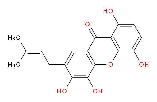 1,4,5,6-Tetrahydroxy-7-(3-methyl-2-buten-1-yl)-9H-xanthen-9-one (ACI)