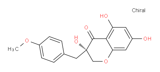 (3S)-2,3-Dihydro-3,5,7-trihydroxy-3-[(4-methoxyphenyl)methyl]-4H-1-benzopyran-4-one (ACI)