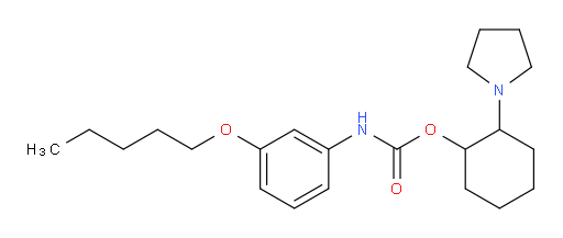 Carbamic acid, [3-(pentyloxy)phenyl]-, 2-(1-pyrrolidinyl)cyclohexyl ester (9CI)