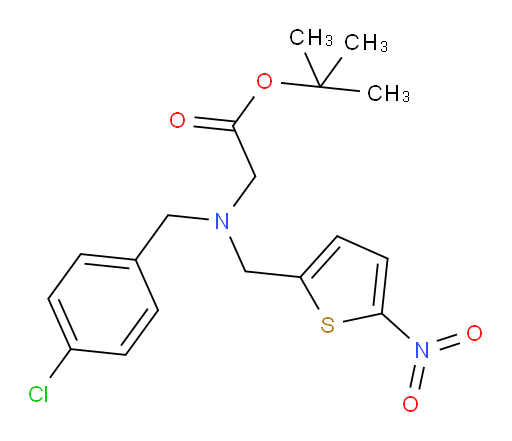 N-[(4-Chlorophenyl)methyl]-N-[(5-nitro-2-thienyl)methyl]glycine 1,1-dimethylethyl ester (ACI)