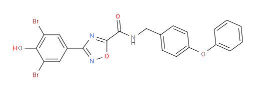 3-(3,5-Dibromo-4-hydroxyphenyl)-N-[(4-phenoxyphenyl)methyl]-1,2,4-oxadiazole-5-carboxamide (ACI)