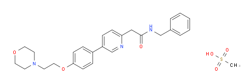 2-Pyridineacetamide, 5-[4-[2-(4-morpholinyl)ethoxy]phenyl]-N-(phenylmethyl)-, methanesulfonate (1:1) (ACI)