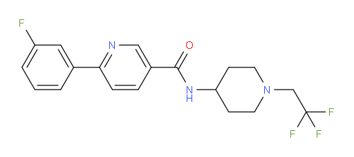 6-(3-Fluorophenyl)-N-[1-(2,2,2-trifluoroethyl)-4-piperidinyl]-3-pyridinecarboxamide (ACI)
