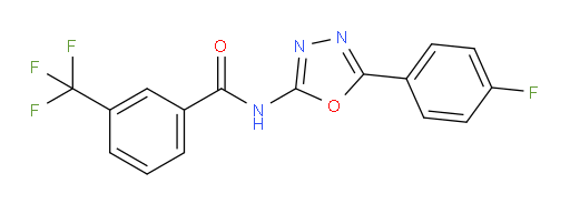 N-[5-(4-Fluorophenyl)-1,3,4-oxadiazol-2-yl]-3-(trifluoromethyl)benzamide (ACI)