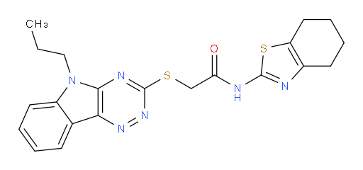 2-[(5-Propyl-5H-1,2,4-triazino[5,6-b]indol-3-yl)thio]-N-(4,5,6,7-tetrahydro-2-benzothiazolyl)acetamide (ACI)