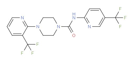 4-[3-(Trifluoromethyl)-2-pyridinyl]-N-[5-(trifluoromethyl)-2-pyridinyl]-1-piperazinecarboxamide (ACI)