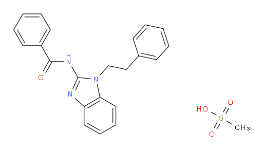 Benzamide, N-[1-(2-phenylethyl)-1H-benzimidazol-2-yl]-, methanesulfonate (1:1) (ACI)