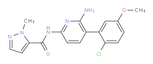 N-[6-Amino-5-(2-chloro-5-methoxyphenyl)-2-pyridinyl]-1-methyl-1H-pyrazole-5-carboxamide (ACI)
