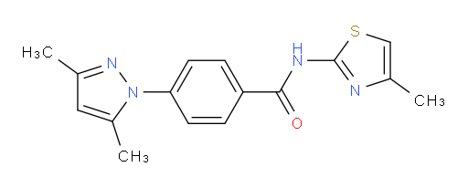 4-(3,5-Dimethyl-1H-pyrazol-1-yl)-N-(4-methyl-2-thiazolyl)benzamide (ACI)