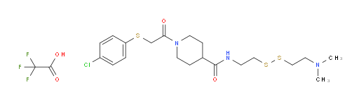 4-Piperidinecarboxamide, 1-[2-[(4-chlorophenyl)thio]acetyl]-N-[2-[[2-(dimethylamino)ethyl]dithio]ethyl]-, 2,2,2-trifluoroacetate (1:1) (ACI)