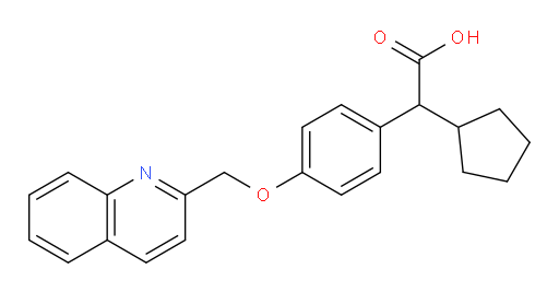 α-Cyclopentyl-4-(2-quinolinylmethoxy)benzeneacetic acid (ACI)