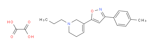 Pyridine, 1,2,3,6-tetrahydro-5-[3-(4-methylphenyl)-5-isoxazolyl]-1-propyl-, ethanedioate (1:1) (ACI)
