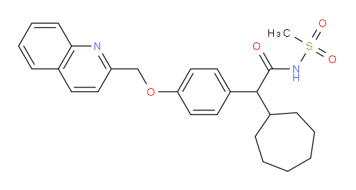 N-(Methylsulfonyl)-α-[4-(2-quinolinylmethoxy)phenyl]cycloheptaneacetamide (ACI)