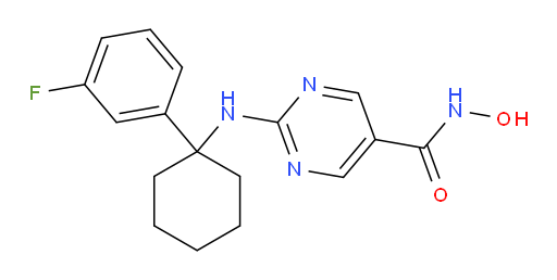 2-[[1-(3-Fluorophenyl)cyclohexyl]amino]-N-hydroxy-5-pyrimidinecarboxamide (ACI)