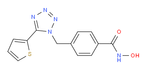 Benzamide, N-hydroxy-4-[[5-(2-thienyl)-1H-tetrazol-1-yl]methyl]- (ACI)