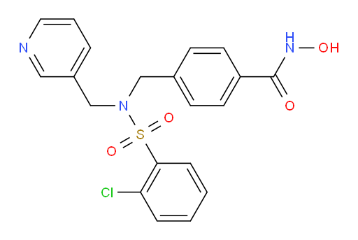 Benzamide, 4-[[[(2-chlorophenyl)sulfonyl](3-pyridinylmethyl)amino]methyl]-N-hydroxy- (ACI)