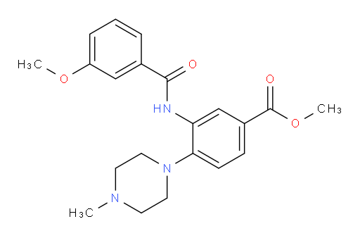 Methyl 3-[(3-methoxybenzoyl)amino]-4-(4-methyl-1-piperazinyl)benzoate (ACI)