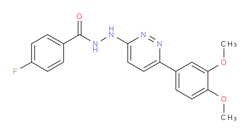 Benzoic acid, 4-fluoro-, 2-[6-(3,4-dimethoxyphenyl)-3-pyridazinyl]hydrazide (ACI)