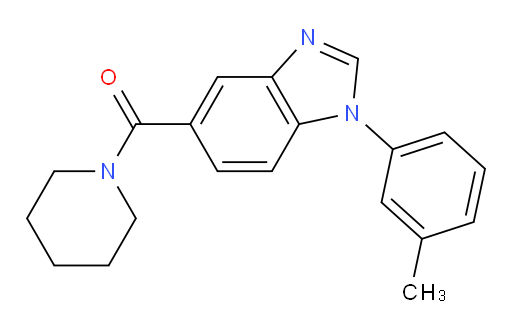 [1-(3-Methylphenyl)-1H-benzimidazol-5-yl]-1-piperidinylmethanone (ACI)