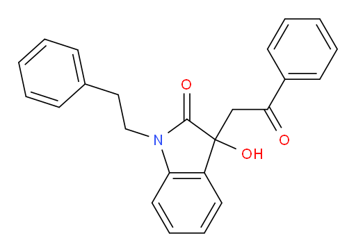 1,3-Dihydro-3-hydroxy-3-(2-oxo-2-phenylethyl)-1-(2-phenylethyl)-2H-indol-2-one (ACI)