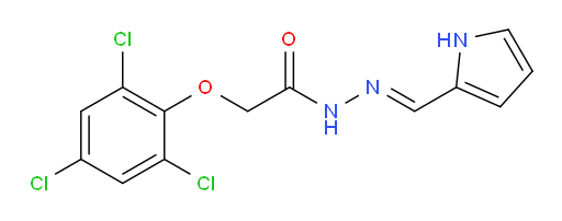 2-(2,4,6-Trichlorophenoxy)acetic acid (2E)-2-(1H-pyrrol-2-ylmethylene)hydrazide (ACI)