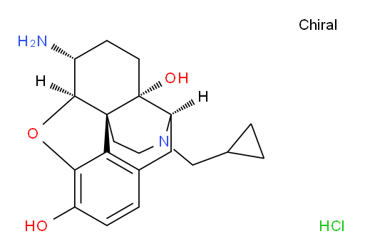 Morphinan-3,14-diol, 6-amino-17-(cyclopropylmethyl)-4,5-epoxy-, hydrochloride (1:2), (5α,6β)- (ACI)