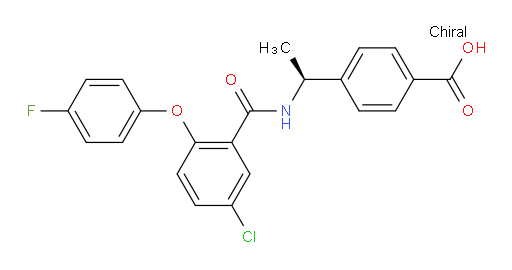 4-[(1S)-1-[[5-Chloro-2-(4-fluorophenoxy)benzoyl]amino]ethyl]benzoic acid (ACI)