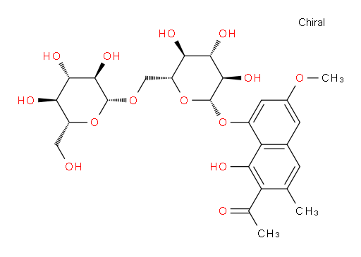 1-[8-[(6-O-β-D-Glucopyranosyl-β-D-glucopyranosyl)oxy]-1-hydroxy-6-methoxy-3-methyl-2-naphthalenyl]ethanone (ACI)