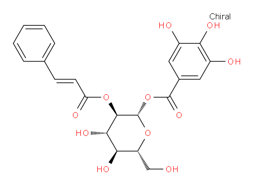 β-D-Glucopyranose 2-(3-phenyl-2-propenoate) 1-(3,4,5-trihydroxybenzoate) (ACI)